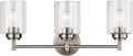 Kichler Winslow 21.5" Vanity Light in Brushed Nickel, 3-Light Transitional Bathroom Light with Clear Seeded Glass. (21.5" W x 9.25" H), 45886NI