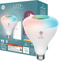 GE LED+ Color Changing Speaker LED Light Bulb, BR30 Indoor Floodlight Bulb, Soft White and Multicolor (1 Pack)