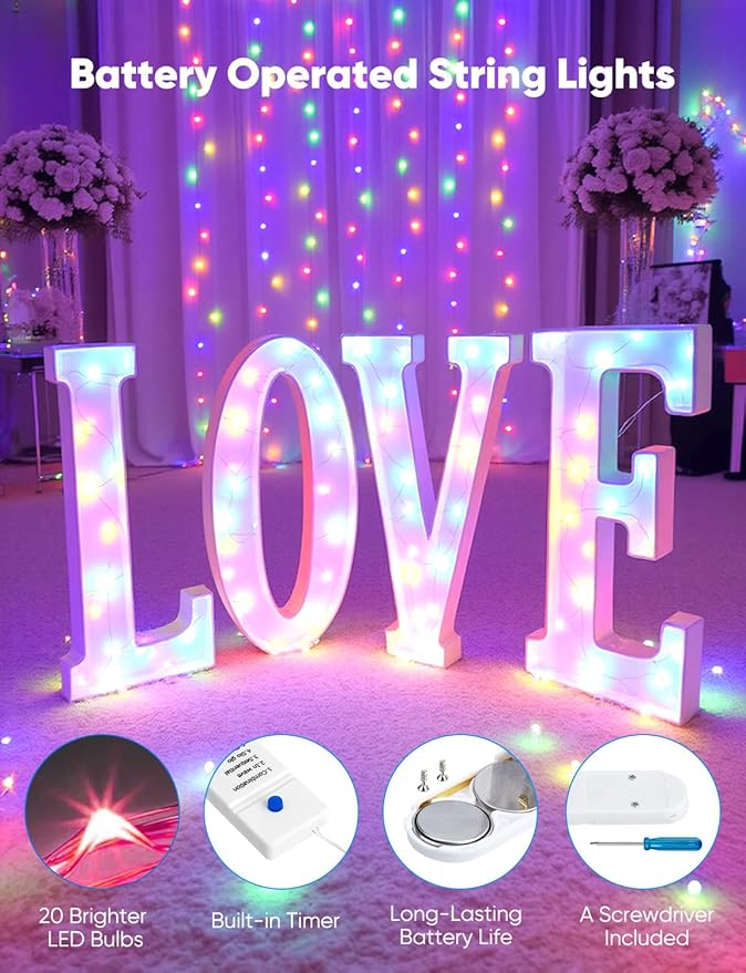 Minetom 12 Pack Fairy Lights Battery Operated String Lights 8 Modes, 7ft 20LED Multicolor Waterproof Silver Wire Twinkle Lights, Firefly Starry Moon Lights for Mason Jars DIY Christmas Wedding Party