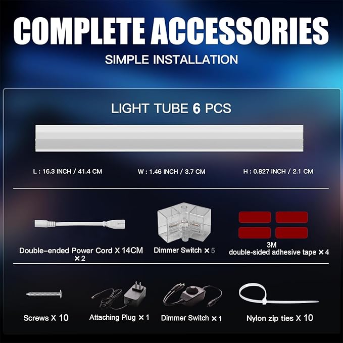 Garage LED Lights, 24W 6500K Higher Brightness Hex Garage Lights, Plug and Play, Lightweight DIY Assembly Hexagonal Light for Car Detailing Auto Beauty Shop Decor(2 Pcs)