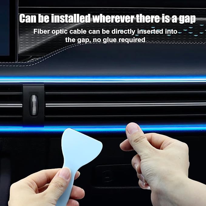 Car LED Lights Interior, 7-Color Voice-Activated LED Strip Lights, Automotive Trim for Dashboard Monitor Eaves Shelf Courtyard Bedroom Living Room TV