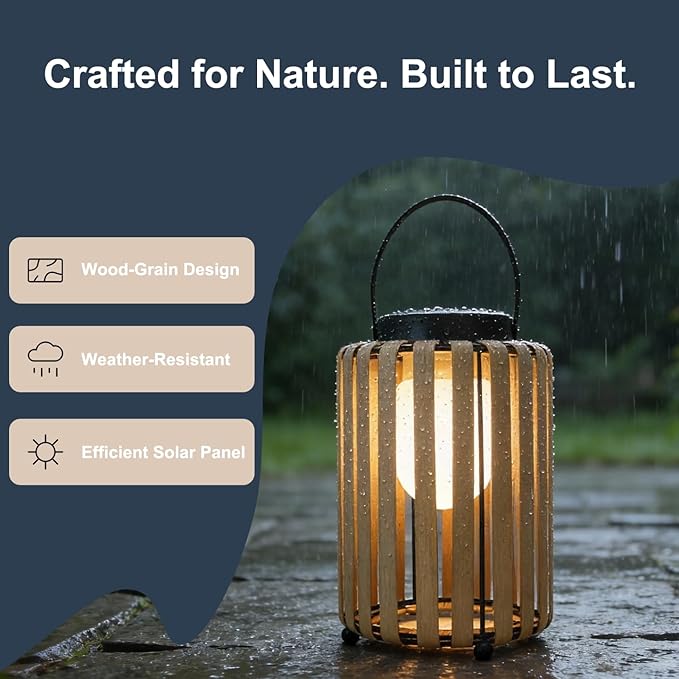 2Pack Solar Lanterns Outdoor Waterproof Garden Decor, Gifts for Women Mom Grandma Outdoor Solar Lantern Lights for Yard, Patio, Lawn,Pathway, Landscape
