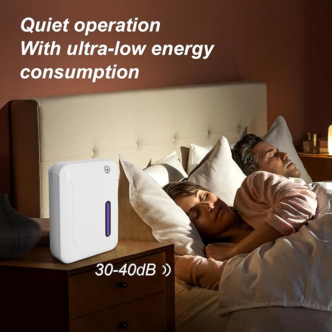 Smart Scent Air Machine for Home, Bluetooth & WiFi Waterless Essential Oil Diffuser with Cold Air Tech 250ML, 1500 sq. ft Coverage Scent Diffuser for Large Room, Office, Spa, White