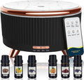 Essential Oil Diffuser for Home with 6 Essential Oils Set,500ml Diffuser with R/C 7 Colors Light & 3 Mist Mode Automatic Shut-Off,Aromatherapy Diffusers for Home,Office,Yoga,Spa,Gift