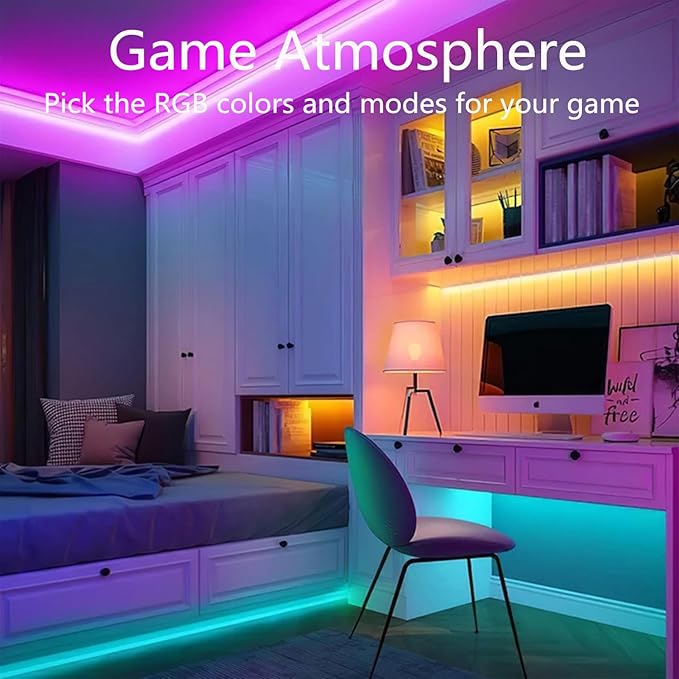 100FT Led Rope Lights,Flexible Neon Light Control with App/Remote,Multiple Modes,IP65 Outdoor Waterproof,Music Sync Strip for Bedroom