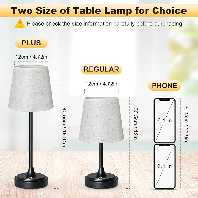 Small Cordless Table Lamp Rechargeable,5000mAh Battery Operated Desk Lamp,3 Colors & 7 RGB Stepless Dimmable,Touch Ambient Light for Bedside,Bedroom,Dining Room,Living Room,Black,FlaxenShade