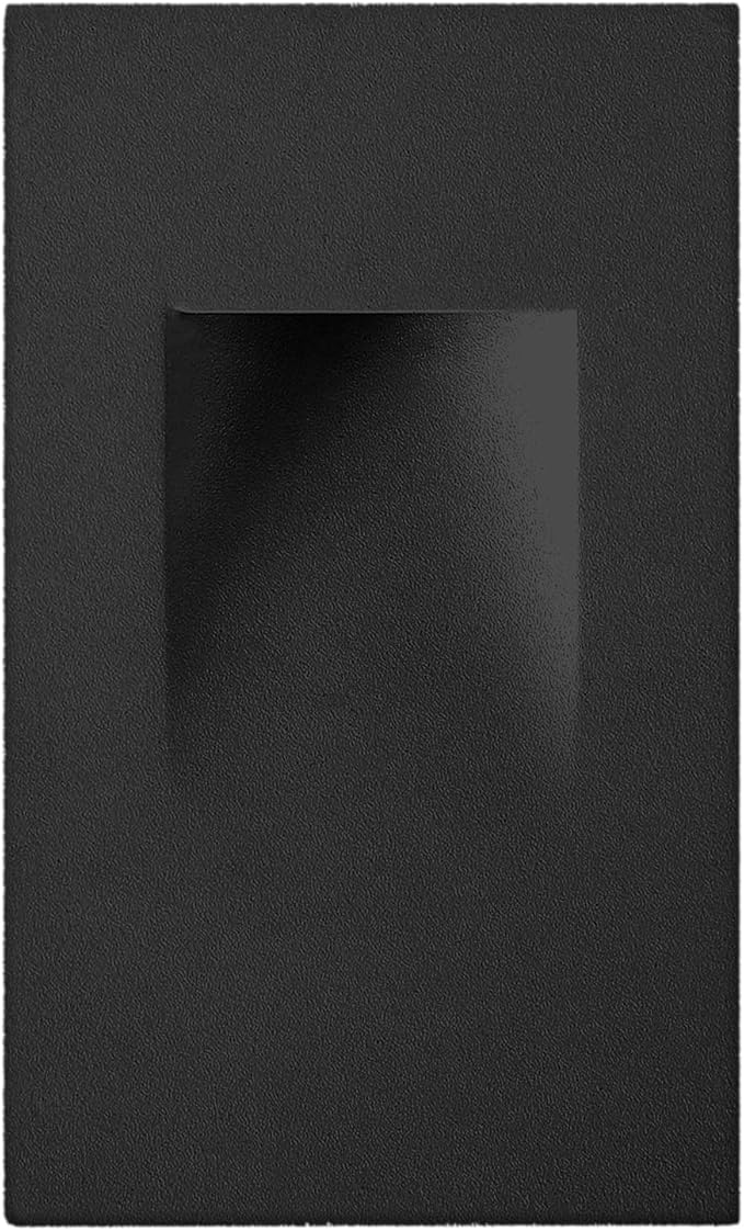 Ciata LED Stair Lights - 3 CCT Options (3000K/4000K/5000K) | 3 Watt Step Lights for Indoor and Outdoor Stairs | Ideal for Home Theater and Outdoor Stairway Lighting | Black Finish, Vertical