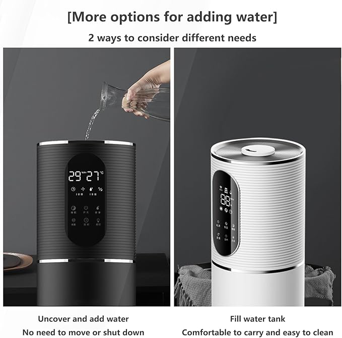 Floor-standing Air Humidifier for Home Living Room and Bedroom with Water Pump Smart WIFI Humidifier Large Capacity Large Mist Volume UV Purification Atomizer (White)
