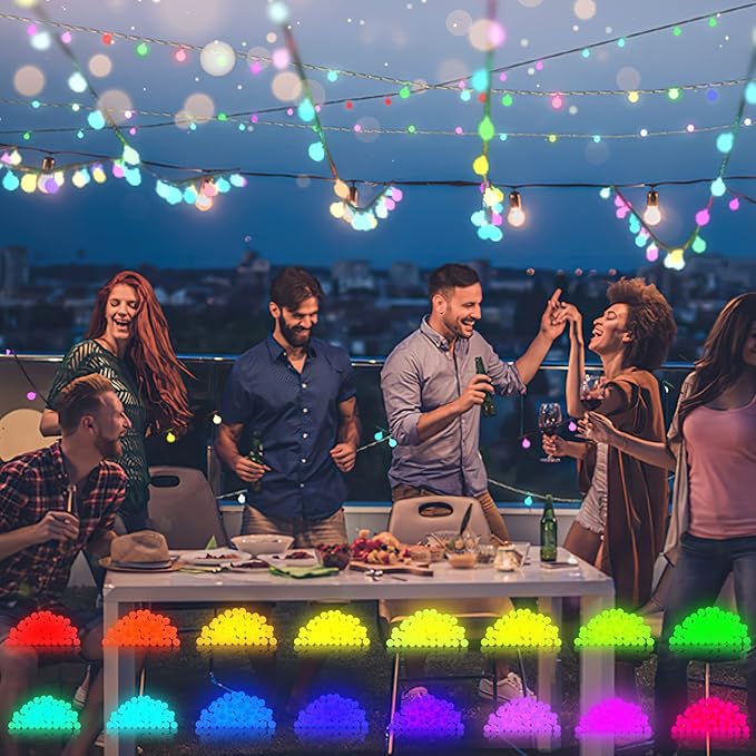 LED String Lights USB Plug in 19 Color Changing String Lights with Remote 21.3FT 50 LED Multicolor Globe Fairy Lights for Bedroom Indoor outdoor Girls Dorm Wedding Party Christmas Tree Decorations