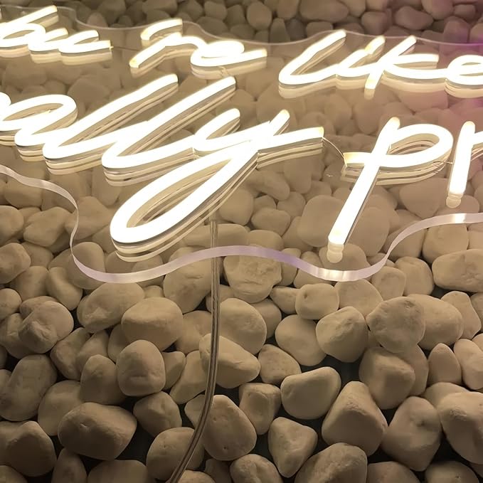 You're Like Really Pretty LED Neon Signs for Wall Decor Neon Wall Art Acrylic LED Lights with Hanging Chain Light Up for Bedroom Decor Graduation Bar Pub Wedding Party 5V USB Powered Dimmable