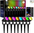 APPECK Spot Lights Outdoor, RGBW Low Voltage Landscape Lighting, Color Changing Uplighting Spotlights with App, IP65 Waterproof LED Outdoor Lights for Garden Yard Outside Decoration, 8 Pack