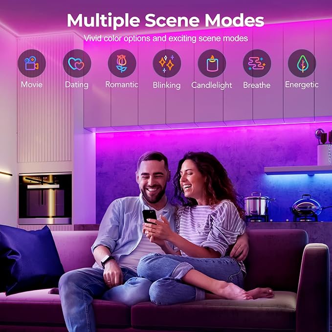 LUXONIC Neon LED Strip Light, 16.4Ft Waterproof RGB Light Strip with App/Remote Control,24V Flexible Rope Lights, Multiple Mode,Music Sync Gaming,Suitable for Indoor Outdoor Decoration