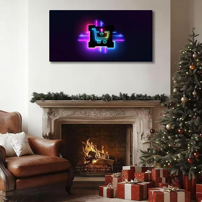 Wibinuki Wall Art Wall Decor Wall Paintings Online shopping on circuit board for Living Room Bedroom Bathroom Home Decor Can Be Hung Directly 20"x 40"