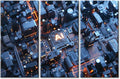 AI Advanced Circuitry Pictures Canvas Wall Art for Living Room Digital Intelligence Hub Large Wall Art Modern Artwork Home Decor Print On Canvas Ready to Hang for Bedroom Office 60"Wx40"H