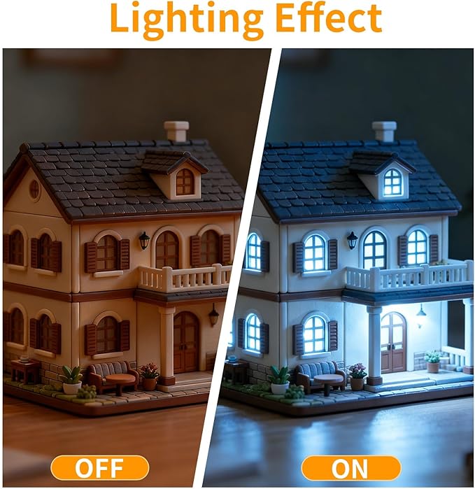 12 Pack Mini LED Lights, Cold White Small LED Light, Mini Spotlights for Displays, Wireless Small Spotlight Battery Powered, Dollhouse Light, Miniature Lights for Crafts, Party, Wedding