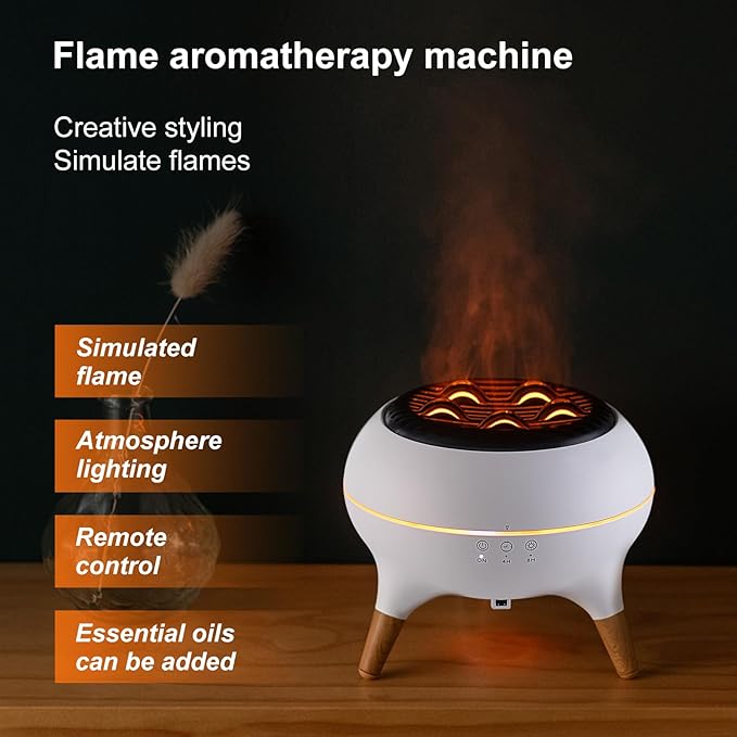 Essential Oil Diffuser 350ml, Essential Oils Large Room, Ultrasonic Aroma Diffuser with Remote Control,Timer, 7Colors Light Humidifier for Bedroom Home Office Hotel(White)