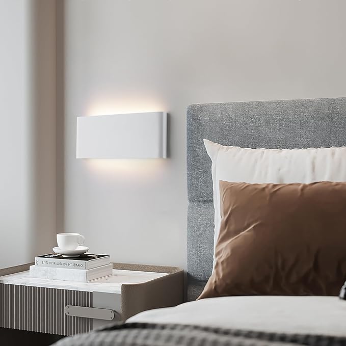 11"Modern LED vanity light,15W Dimmable 5 CCT (3000K-6500K) Adjustable Wall Lamp,Up and Down Wall Lighting,Indoor Wall Sconce for Bedroom,Staircase,Hallway,Dressing Table, 1 Pack（White）