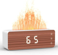 Flame Diffuser Humidifier, 700ml Large Fire Diffuser Humidifier for Desk, Full-Color Adjustable, Time & Humidness Display, 26dB Quiet, Cool Mist Diffuser, Essential Oil Diffuser for Bedroom