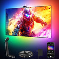 GIPOYENT TV LED Backlight Sync to Screen, 10.5FT RGB LED Lights that Change with for 32-50 InTV& PC Monitors, Music Sync LED Light with Smart App Control Adapt to TV Content