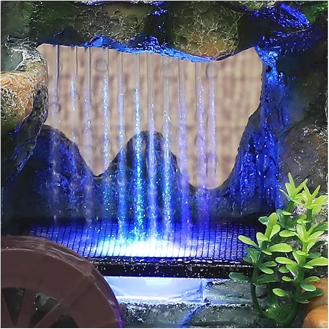 Bedroom Accessories Tabletop Fountains, Waterfall Tabletop Fountain,Zen Meditation Indoor Relaxation,LED Colorful Light Waterfall,for Office Home