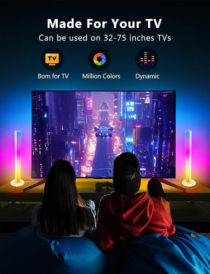 DAYBETTER LED Light Bars, BGRICWW LED Gaming Lights with Scene and Music Modes, Smart Light Bar with Multiple Placement Options, Smart Controller, Mood Lighting, PC Gaming Light Bar for Room Decor