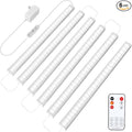 Maylit Under Cabinet Lights Plug in, 6 Pcs 12 Inch Ultra Thin Under Cabinet Lighting, Super Bright Daylight White Under Counter Lights for Kitchen, Dimmable Light for Cabinet, Counter, Workbench, Desk