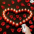 Hanzim Tea Light Candles with Remote Control,Flickering Flameless LED Candle,Long Lasting 400+Hours,Battery Operated with Timer for Home Decoration Seasonal &Festival Celebration Red (5pcs)