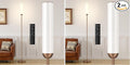 Ambimall LED Floor Lamp with Remote Control, 65" Standing lamp with Stepless Adjustable 3000K-6500K Colors & 30-100% Brightness, Foot Switch(Brown) (Pack of 2)