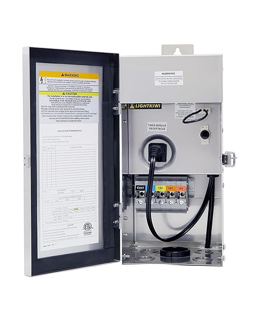 Lightkiwi C6449 150W Outdoor Low Voltage Landscape Lighting Transformer 120V AC to (12V-13V-14V-15V AC) Multi-Tap - Weatherproof for Pathway Lights, Spotlight and Pool/Spa Lightings - ETL Listed