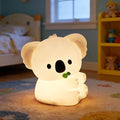 Koala Night Light Squishy Silicone Nursery Breastfeeding Nightlight with Timer 3-Level Warm White & RGB Color Modes Cute Koala Lamp Rechargeable Touch Bedside Desk Animal Lamp for Bedroom Dorm Decor