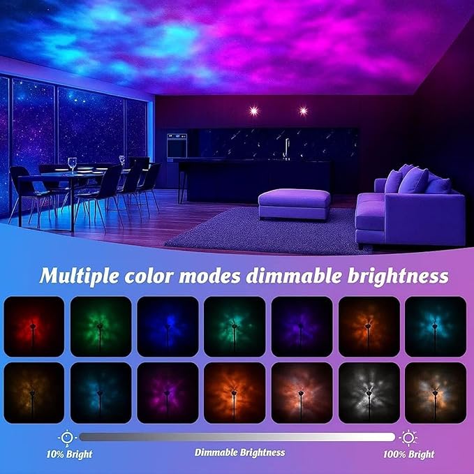 Magical Northern Lights For Your Room, Magic Northern Light, Aurora Night Light Projector With Remote Control, Color-Changing Mood Ocean Light For Home, Relaxation & Decor (3 Colors, Rechargeable)