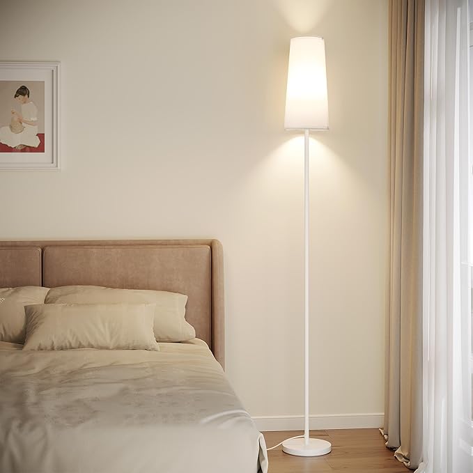 SUNMORY Floor Lamps for Living Room/Bedroom/Office, Standing Lamp with LED Bulb, 3 Color Temperature Tall Lamp, Suitable for Modern/Boho/Farmhouse and Other Home Decor Styles