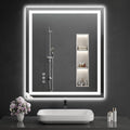 LED Bathroom Mirrors 36"x40" Bathroom Mirror with Lights for Wall, Backlit + Front Lit, 3 Colors, Anti-Fog, Dimmable Brightness for Vanity,Bathroom, Entryway, Living Room