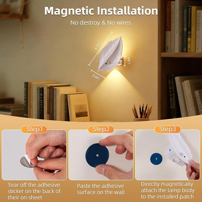 Motion Sensor Wall Light with Remote Control, 10 RGB and 3 Colors Dimmable Wireless Wall Sconces, Battery Operated Wall Sconce for Hallway, Living Room, Stairs, Bedroom (1 Pack)