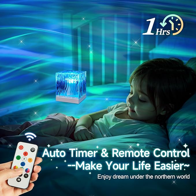 Northern Lights Projector Aurora Light Projector, 18-Color Sunset Lamp Cool Stuff for Teen Girls Game Room Decor for Teen Girls, Mood Lighting Galaxy Projector for Bedroom Decorations, Boy Girl Gifts