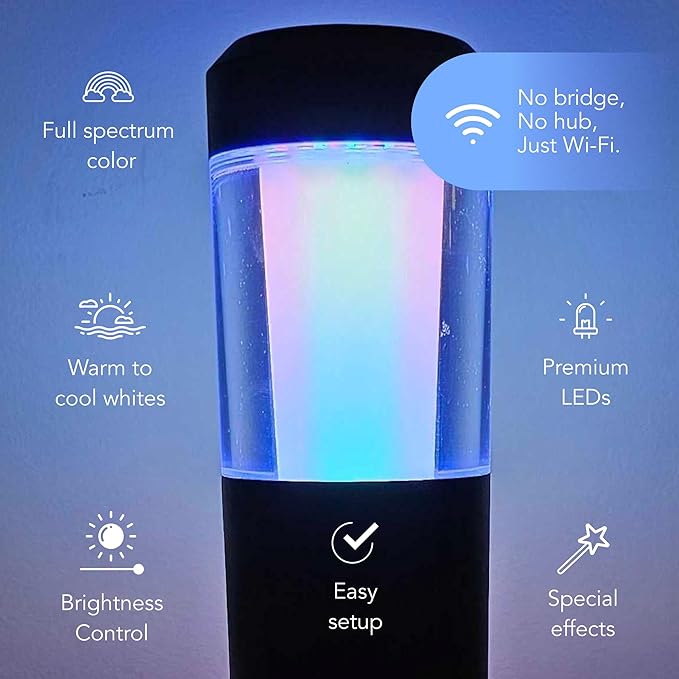 LIFX Supercolor Smart LED Path Light, Outdoor Wi-Fi Landscape Lighting with 6 Addressable Color Zones, RGBW Dynamic Effects, Compatible with Alexa, Google, HomeKit, SmartThings, LFX/LV/Path/RND