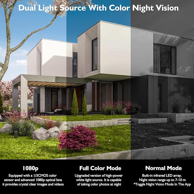 Security Cameras Wireless Outdoor, 2K 3MP Pan Tilt 355° View IP65 Waterproof Rechargeable Battery Powered PTZ WiFi Solar Camera with PIR, Color Night Vision,2-Way Talk,Cloud/SD