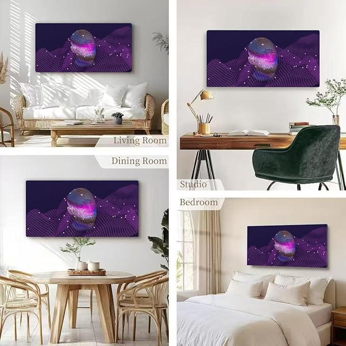 Wibinuki Wall Art Wall Decor Wall Paintings Abstract AI Head in development for Living Room Bedroom Bathroom Home Decor Can Be Hung Directly 20"x 40"