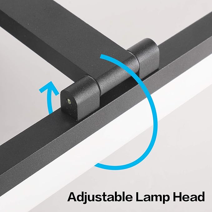SOLFART Modern Bathroom Light Fixtures 39.3Inch Modern LED Vanity Lights Above Mirror Fixture Acrylic Black Light Strip