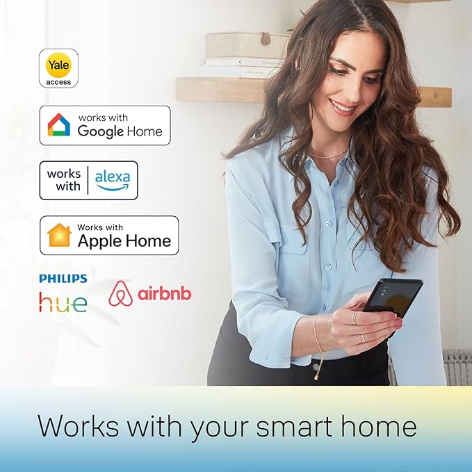Yale Assure Lock 2 Touch Deadbolt, Lifetime Brass Keyed Smart Entry Door Lock with Wi-Fi Connected Keypad and Fingerprint Scanner for Code Entry and Remote Access, YRD410-F-WF1-P05