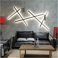 Modern Minimalist Design LED Wall Lamp Compatible with Living Room Bedroom Background Dining Room Aisle Black Line Long Decoration Light, Modern