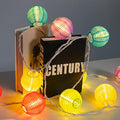 Vigdur Multicolor Lantern String Lights - Nylon Hanging Lantern Lights Plug in Waterproof Connectable Indoor Outdoor Light for Bedroom Party Birthday Home Decor