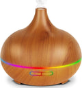 Diffuser for Essential Oil, 550ml Scent Humidifier with 7 Light Colors 4 Timer Setting Waterless Auto Off