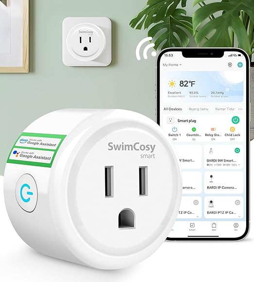 Mini Smart Plugs That Works with Alexa & Google Home, WiFi Plug for APP Remote & Voice Control, Smart Outlet Timer with Schedule & Group Control Function | 2.4G WiFi Only | ETL & FCC Listed
