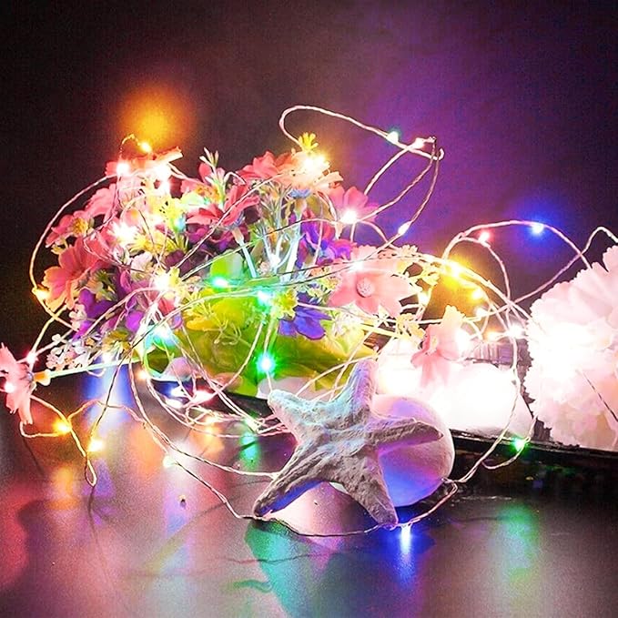 4 Pack Cuttable Fairy Lights Battery Operated, Waterproof 20FT 60LED Twinkle Lights with Timer Indoor Outdoor, Fairy Battery String Light for Bedroom, Classroom, Wedding, Christmas Décor(Multicolor)