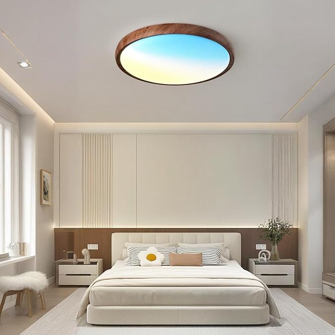 Smart Colour Ceiling Light, LED Ceiling Light with App Control, Remote Control, Color Temperature Range 1800K–12000K, for Indoor Home Lighting, Livingroom and Bedroom