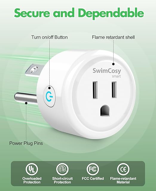 Mini Smart Plugs That Works with Alexa & Google Home, WiFi Plug for APP Remote & Voice Control, Smart Outlet Timer with Schedule & Group Control Function | 2.4G WiFi Only | ETL & FCC Listed
