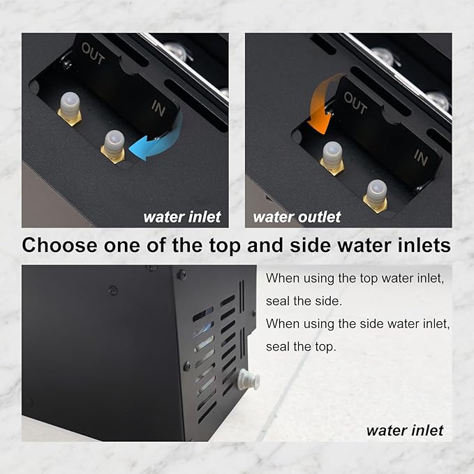 3D Water Vapor Fireplace Smart Electric Flame Decoration Steam Fireplace Humidifier W/Tap Water for Office, Home, Hotel,Restaurant(Single,47.2")