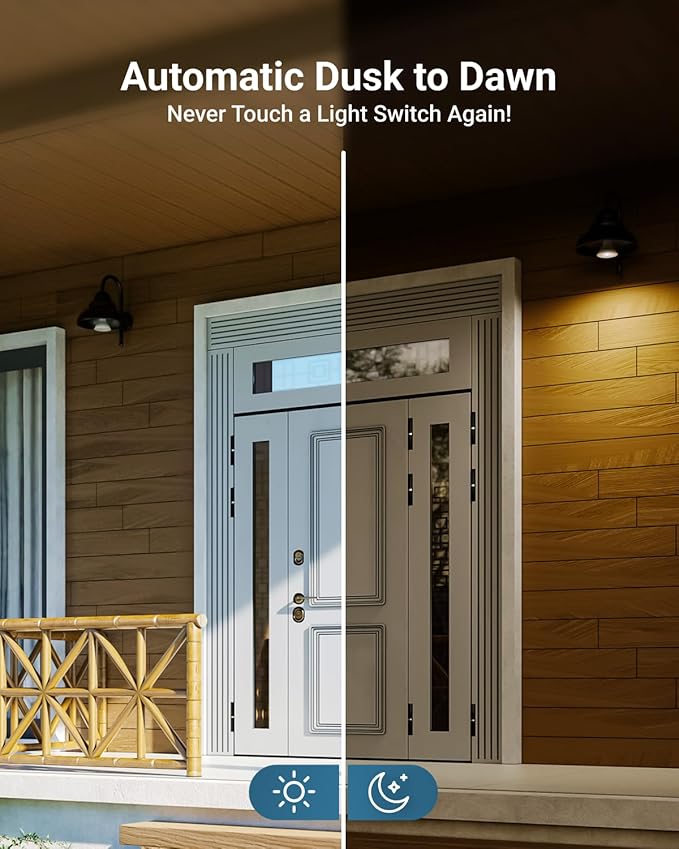 Sunco 4 Pack PAR30 LED Dusk to Dawn Light Bulbs, 850 Lumens, 11W, 3000K Soft White, Non-Dimmable, E26, Wet Rated Outdoor Flood Light Bulb with Photocell Sensor, for Porch, Patio, Backyard, UL