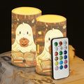 Ghost Pumpkin Battery Candles with Remote Control Flameless Flickering LED Candles for Autumn Thanksgiving Fall Decor Harvest Halloween Party Dining Room Table Centerpiece